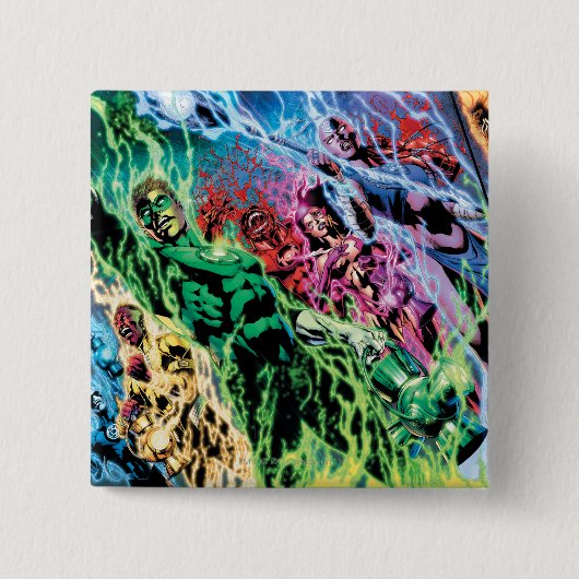 Grüne Laternen-Gruppe - Farbe Button (Vorderseite)