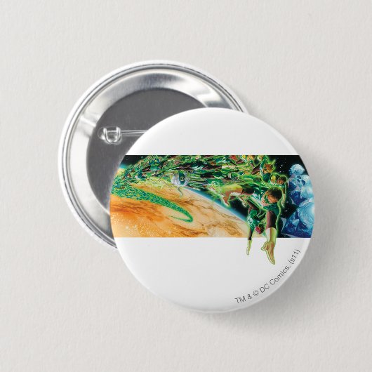 Grüne Laternen im Weltraum Button (Vorne & Hinten)