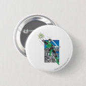 Grüne Laternen-Länder in der Stadt Button (Vorne & Hinten)