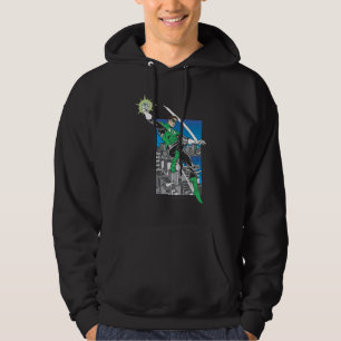 Grüne Laternen-Länder in der Stadt Hoodie