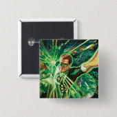 Grüne Laternen-Malerei Button (Vorne & Hinten)