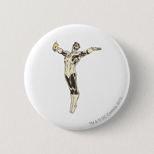 Grüne Laternen-Posen Button (Vorderseite)