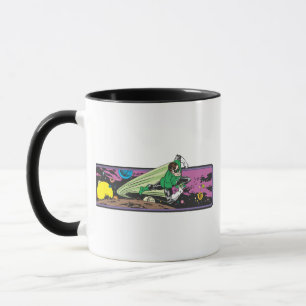 Grüne Laternen-Rennen durch Raum Tasse