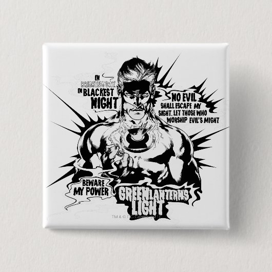 Grüne Laternen-Text-Collage Button (Vorderseite)