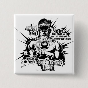 Grüne Laternen-Text-Collage Button