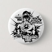 Grüne Laternen-Text-Collage Button (Vorderseite)