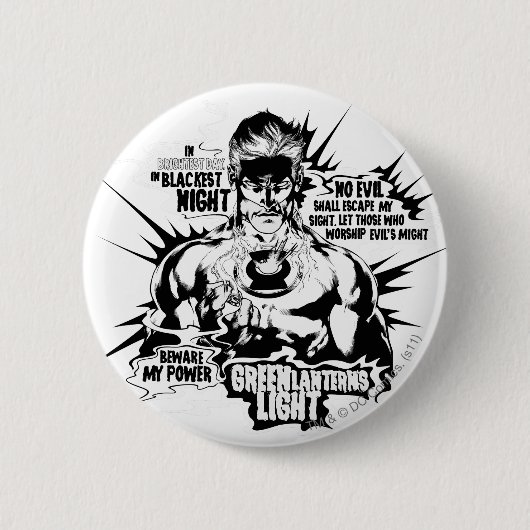 Grüne Laternen-Text-Collage Button (Vorderseite)