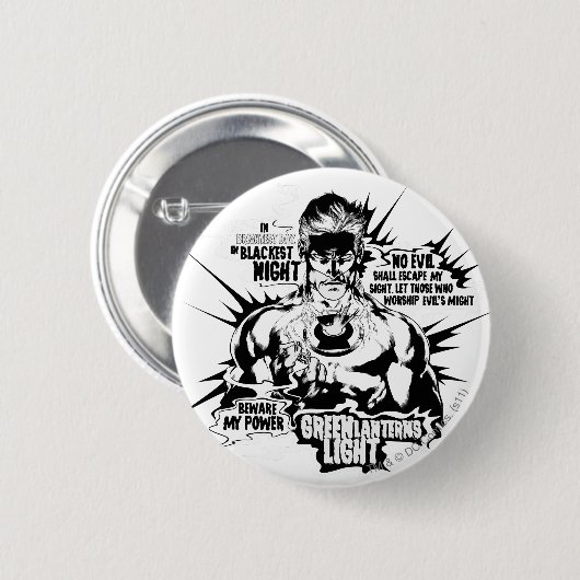 Grüne Laternen-Text-Collage Button (Vorne & Hinten)