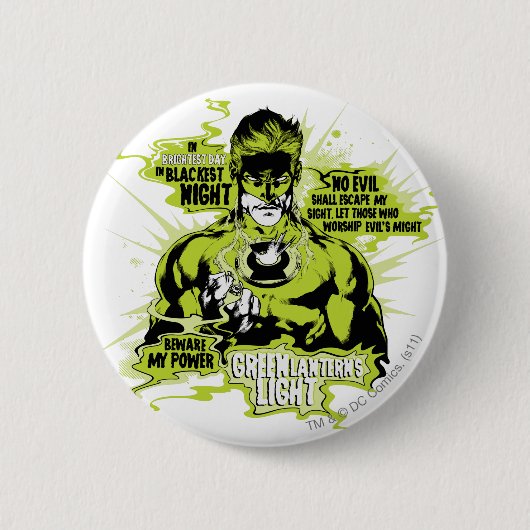 Grüne Laternen-Text-Collage - Farbe Button (Vorderseite)