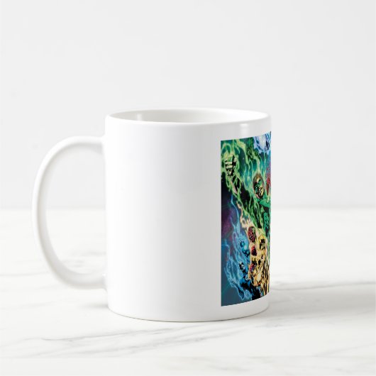 Grüne Laternengruppe - Farbe Kaffeetasse (Links)