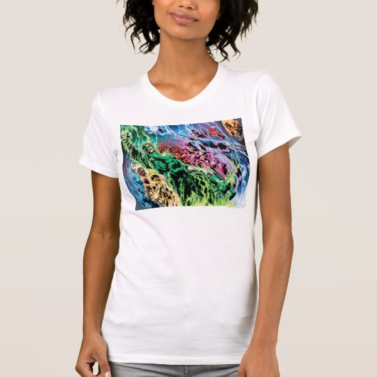 Grüne Laternengruppe - Farbe T-Shirt (Vorderseite)