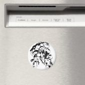 Grüne Laternenkorps, schwarz und weiß Magnet (In Situ (Geschirrspüler))