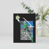 Grüne Laternenländer in der Stadt Postkarte (Stehend Vorderseite)