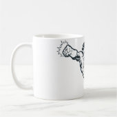 Grüne Laternenpfeile BW Kaffeetasse (Links)