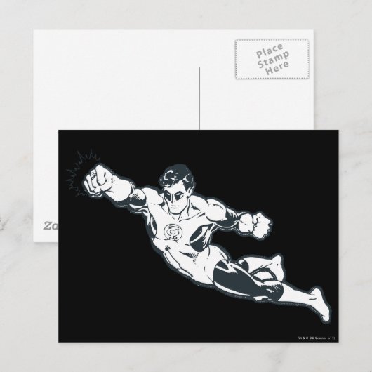 Grüne Laternenpfeile BW Postkarte (Vorne/Hinten)