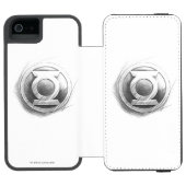 Grüne Laternenzeichen Incipio iPhone Geldbeutel-Hülle (Folio Geöffnet)