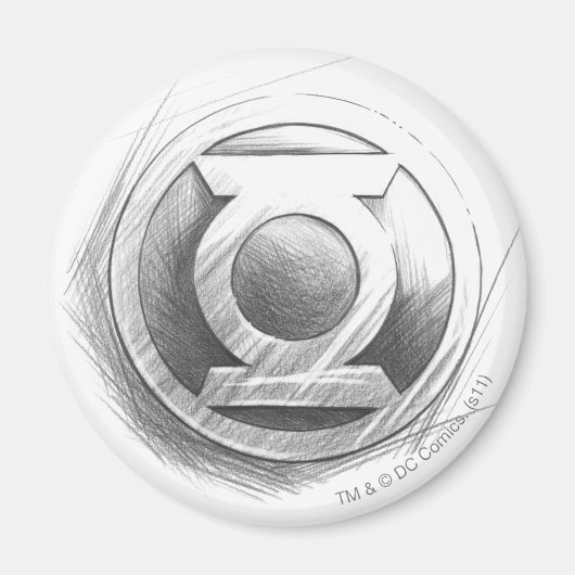 Grüne Laternenzeichen Magnet (Vorne)