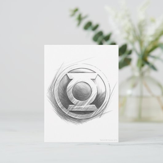 Grüne Laternenzeichen Postkarte (Stehend Vorderseite)