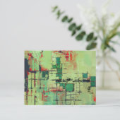 Grüne Latte Abstrakt Art Postkarte (Stehend Vorderseite)