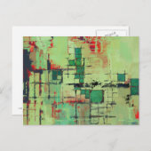 Grüne Latte Abstrakt Art Postkarte (Vorne/Hinten)