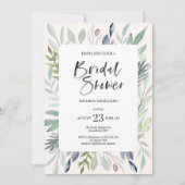 Grüne Laub-Brautparty-Einladung Einladung (Vorderseite)