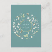 Grüne Laurel Garland Gastinformationen Begleitkarte (Rückseite)