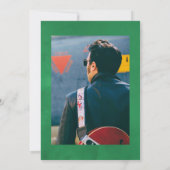 Grüne Laurel Wappen Monogram Celebration of Life Einladung (Rückseite)