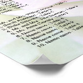 Grüne Lavendel-Liebe ist Patientensitzdiagramm Poster (Ecke)