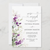 Grüne Lavender Engagement Partei Einladung (Vorderseite)