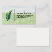 Grüne Leaf/Bauernhof und Zugmaschine Visitenkarte (Vorne/Hinten)