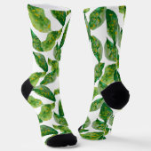 Grüne Leaf-Drucksocken Socken (Gewinkelt)