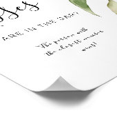 Grüne Leaf Floral Rustikal Wie viele Küsse signier Poster (Ecke)