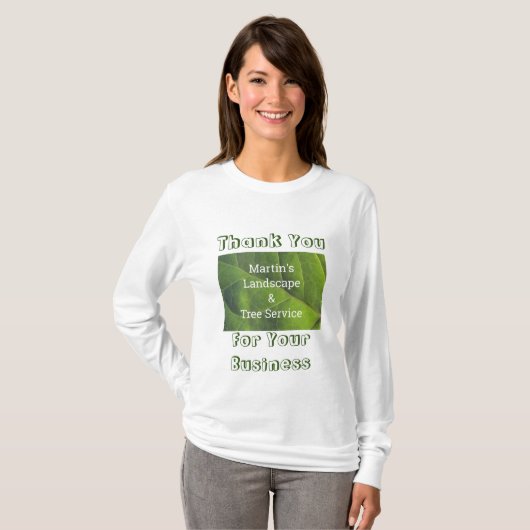 Grüne Leaf-Foto-Mitarbeiter der Werbeaktion T-Shirt (Vorne ganz)