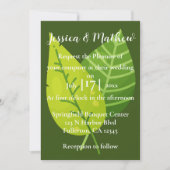 Grüne Leaf Grüne Hochzeitsgarten Einladung (Vorderseite)