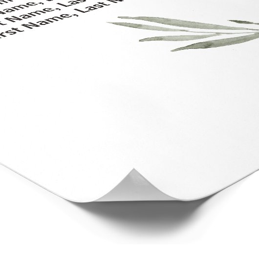 Grüne Leaf-Kranz-Seekarte Poster (Ecke)