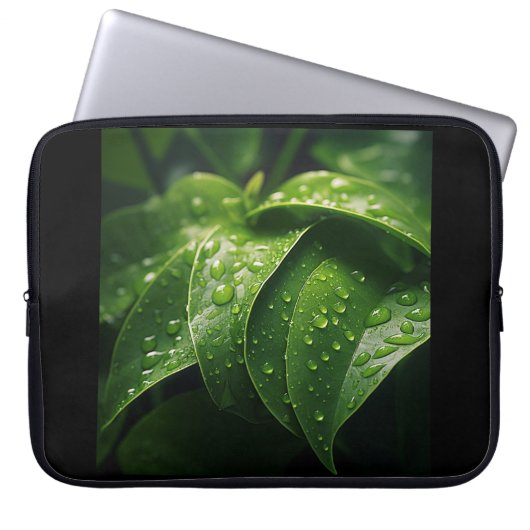 GRÜNE LEAF LAPTOP SLEEVE (Vorderseite)
