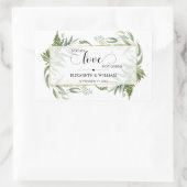 Grüne Leaf-Liebe nicht Germs Hand Sanitizer Rechteckiger Aufkleber (Tasche)