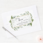 Grüne Leaf-Liebe nicht Germs Hand Sanitizer Rechteckiger Aufkleber (Umschlag)