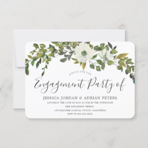 Grüne Leaf Rustikal Country Garden Engagement Part Einladung