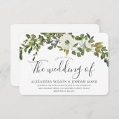 Grüne Leaf Rustikale Hochzeit im Landgarten Einladung (Vorne/Hinten)