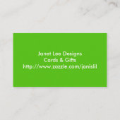 Grüne Leaf-Visitenkarte Visitenkarte (Rückseite)