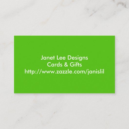 Grüne Leaf-Visitenkarte Visitenkarte (Rückseite)