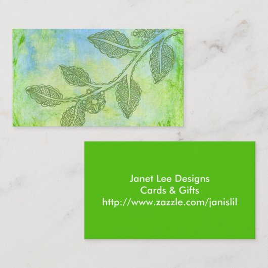 Grüne Leaf-Visitenkarte Visitenkarte (Vorne/Hinten)
