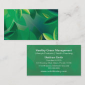 Grüne Leben-Visitenkarte Visitenkarte (Vorne/Hinten)