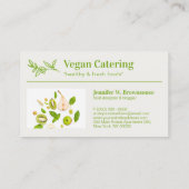 Grüne Lebensmittel gesunde Ernährung Detox Vegane Visitenkarte (Rückseite)