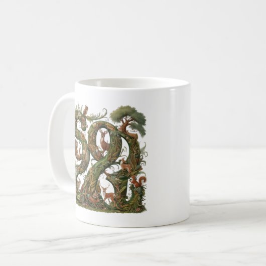 GRÜNE LEBENSSAUBER WACHSEN KAFFEETASSE (Vorderseite Links)