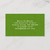 Grüne Leder Moderne Berufliche Visitenkarten Visitenkarte (Rückseite)