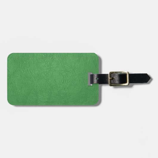 grüne lederne Beschaffenheit Gepäckanhänger (Vorderseite horizontal)