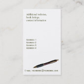 Grüne lederne Buch-Visitenkarte Visitenkarte (Rückseite)