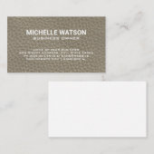 Grüne Ledertextur Visitenkarte (Vorne/Hinten)